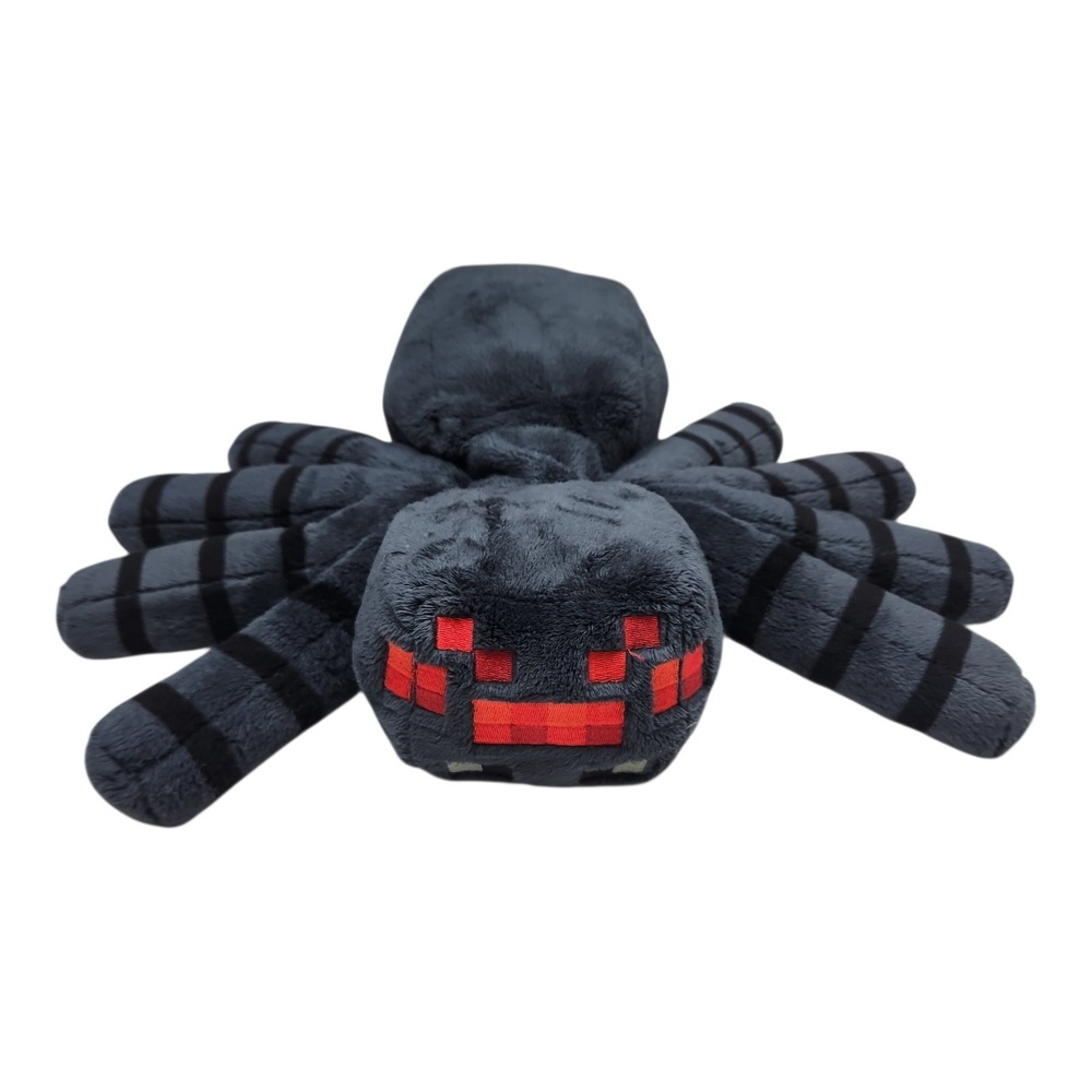 Minecraft Black Spider 12" x 16" Stuffed Animal Toy Red Eyes Jinx Mojang